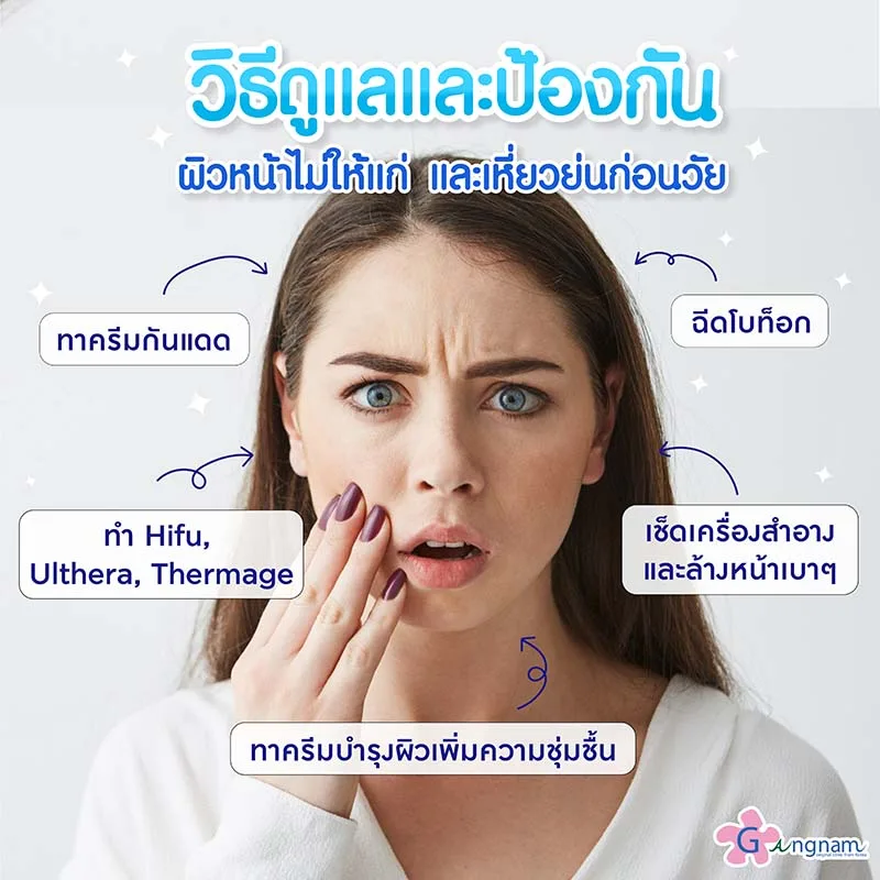 การป้องกันหน้าเหี่ยว-หน้าแก่ก่อนวัย
