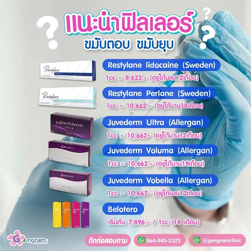 ฉีดฟิลเลอร์แก้ขมับตอบ-ยี่ห้อไหนดี