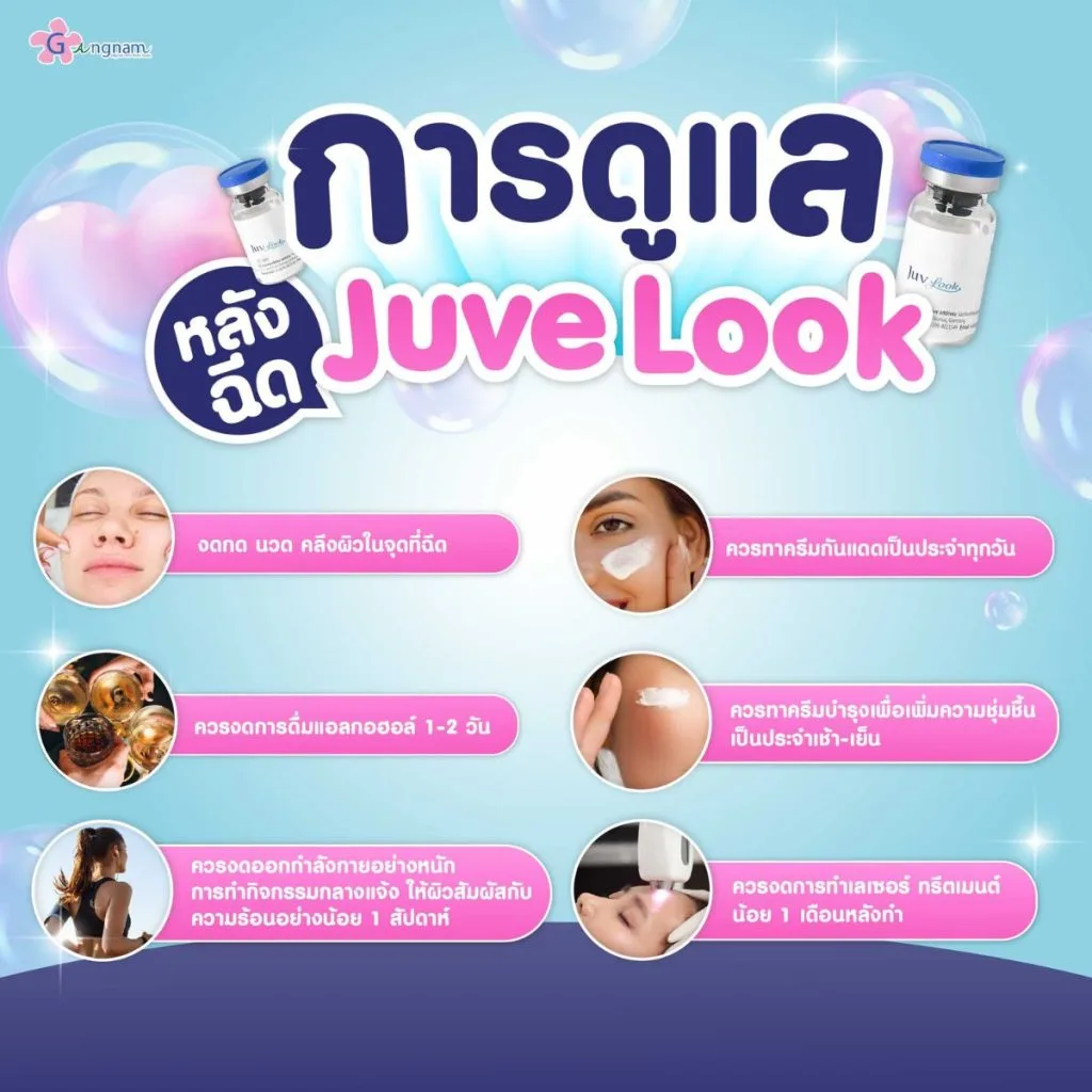 การดูแลตัวเองหลังฉีด juvelook