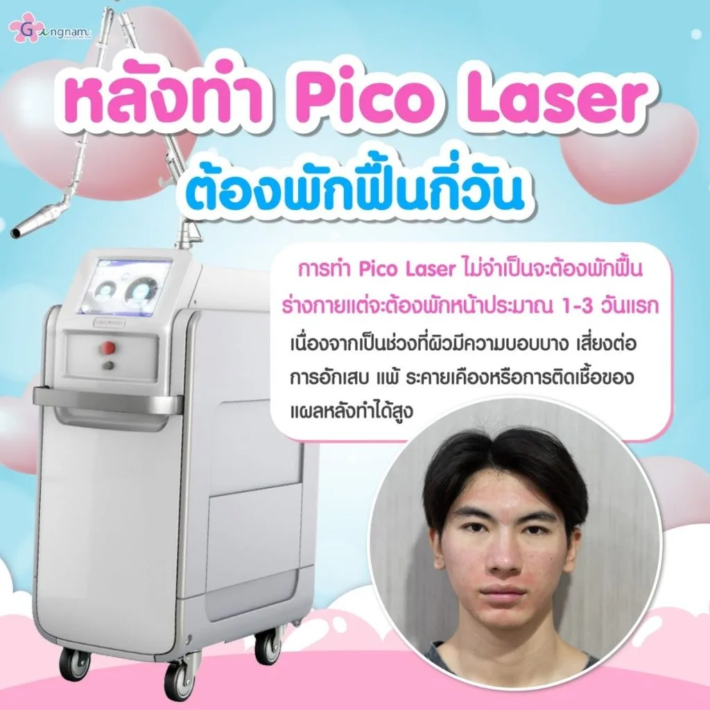 หลังทำ pico laser ต้องพักฟื้นกี่วัน