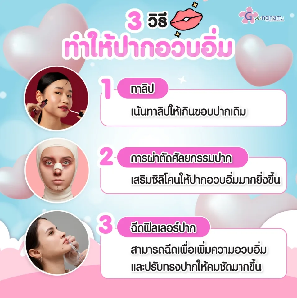 3วิธีทำให้ปากอวบอิ่ม