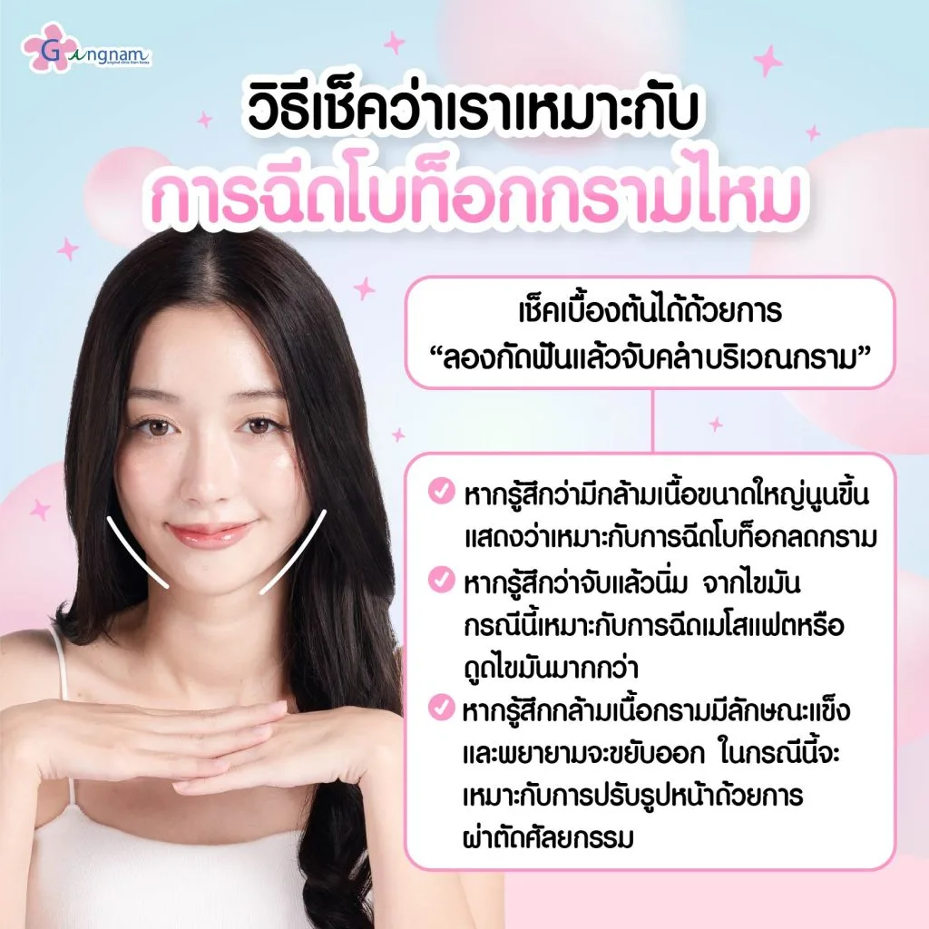 วิธีเช็คว่าเราเหมาะกับการฉีดโบท็อกกรามไหม