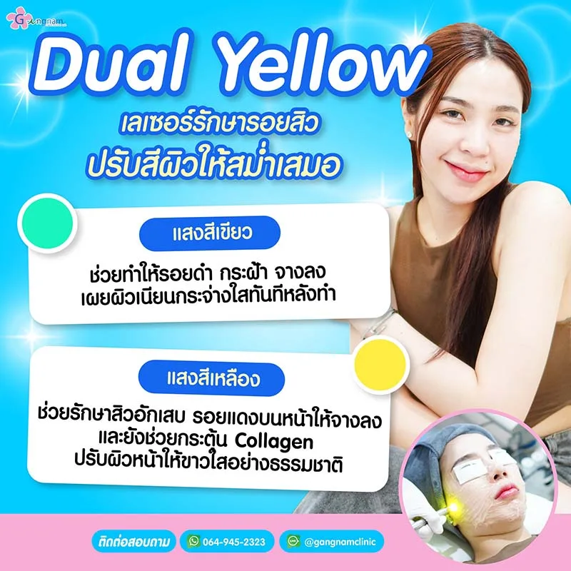 dual yellow แสงสีเหลืองและแสงสีเขียว
